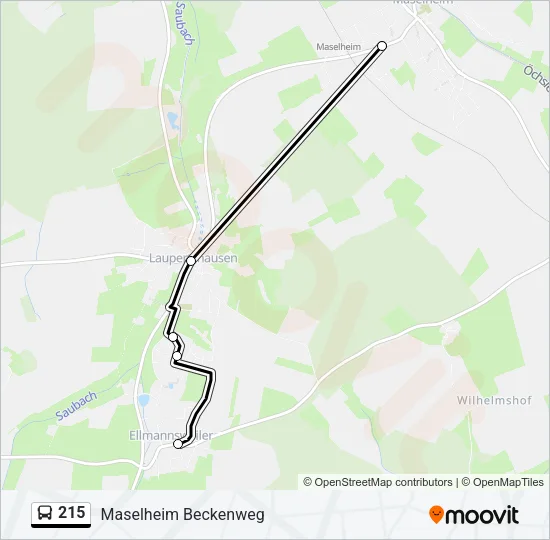 215 Bus Line Map