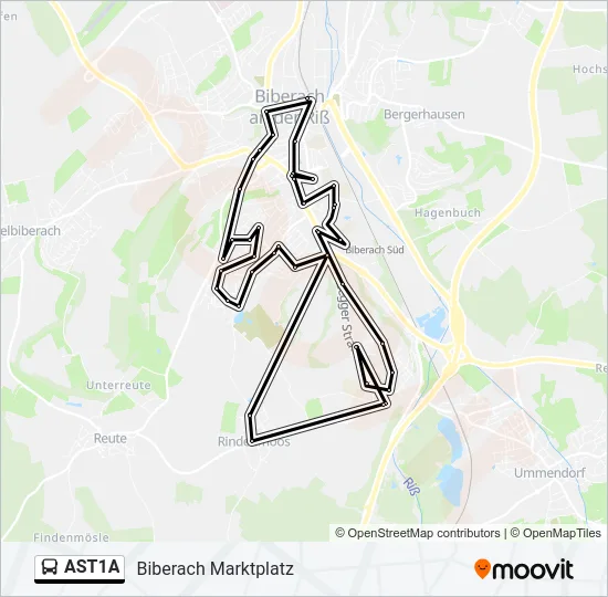 AST1A Bus Line Map