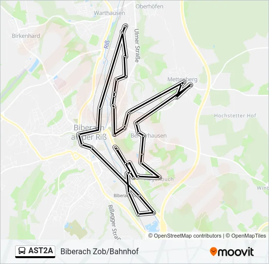 AST2A Bus Line Map