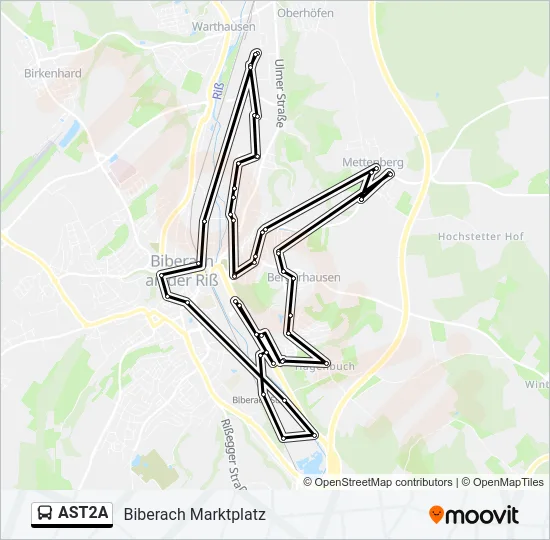 AST2A Bus Line Map