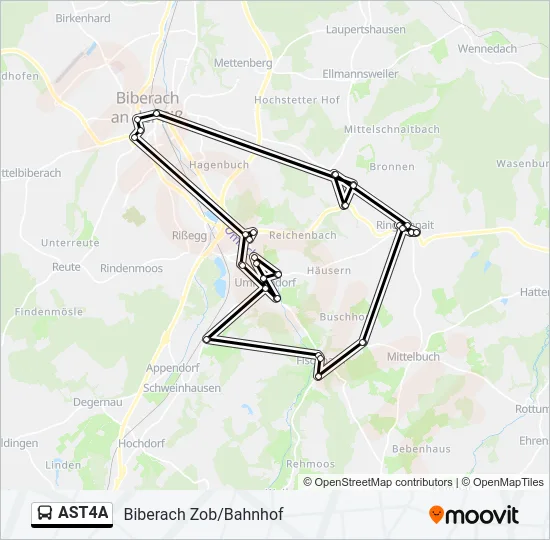 AST4A Bus Line Map