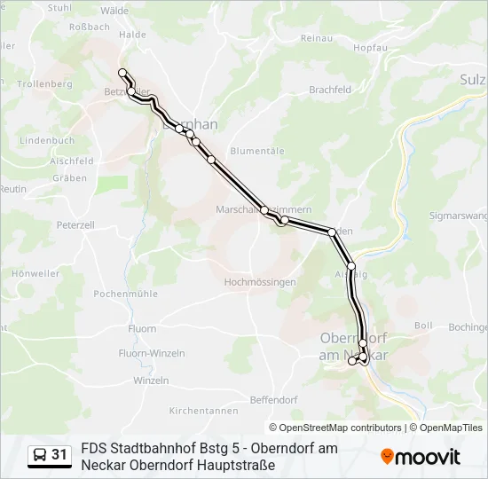 31 Bus Line Map