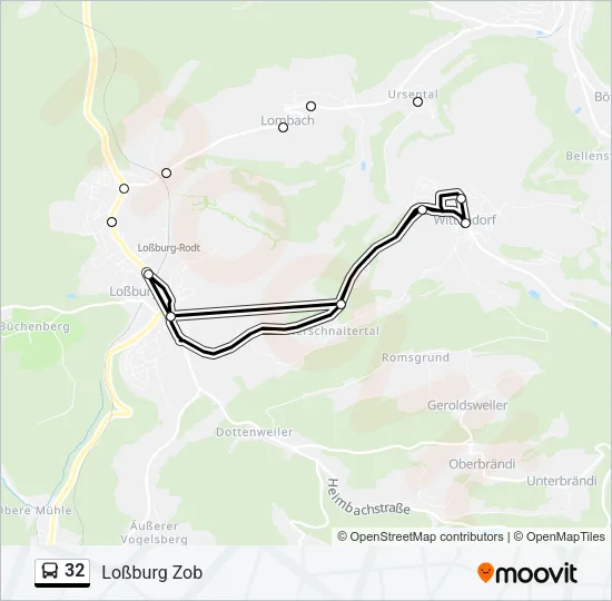 32 Bus Line Map