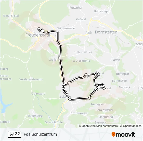 32 Bus Line Map