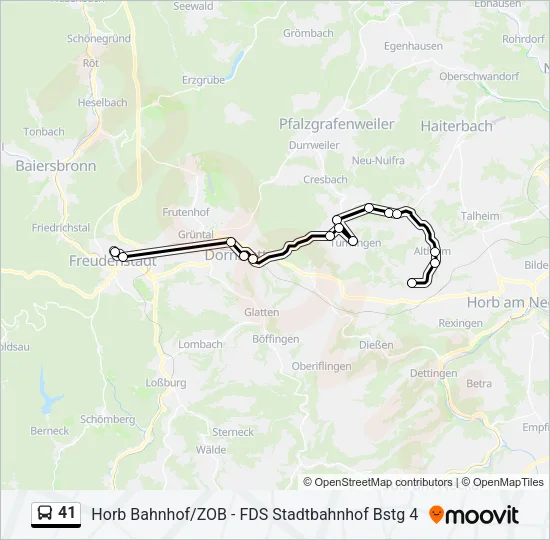 41 Bus Line Map
