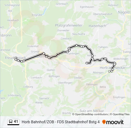 41 Bus Line Map