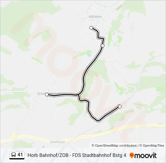 41 Bus Line Map
