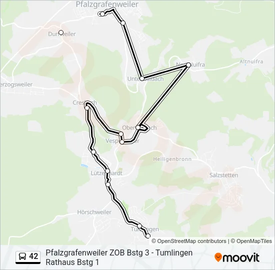 42 Bus Line Map