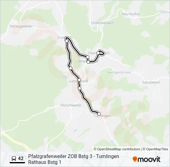 42 Bus Line Map
