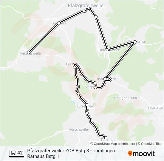 42 Bus Line Map
