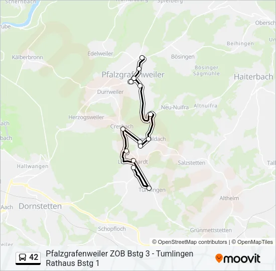 42 Bus Line Map