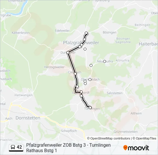 42 Bus Line Map