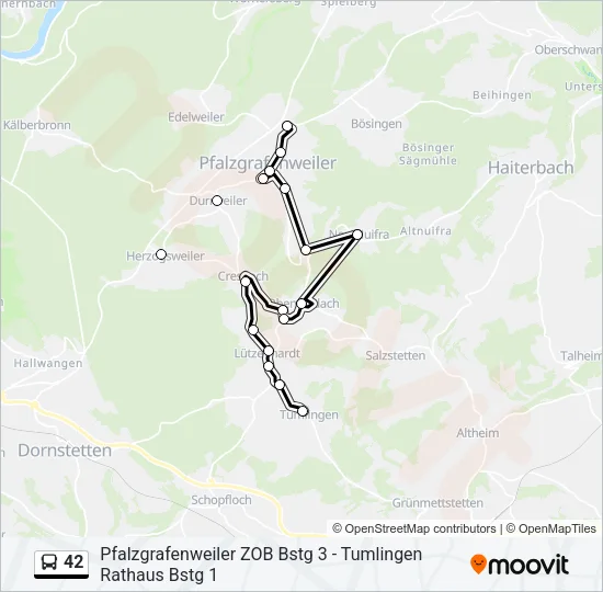 42 Bus Line Map