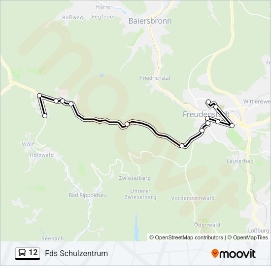 12 Bus Line Map