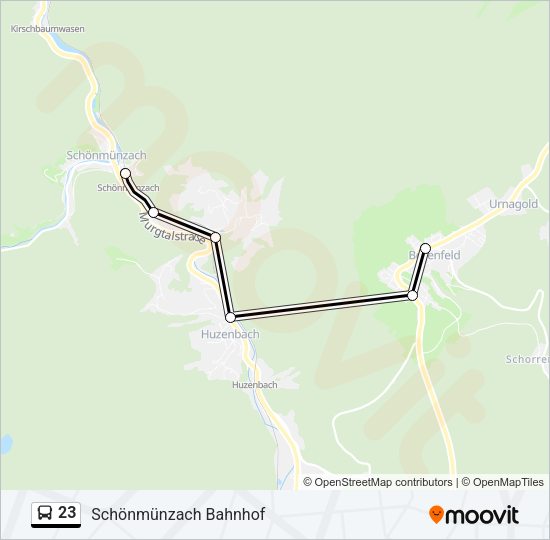 23 Bus Line Map