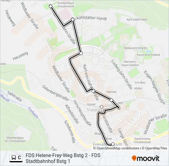 C Bus Line Map