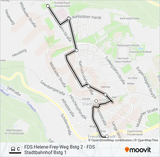 C Bus Line Map