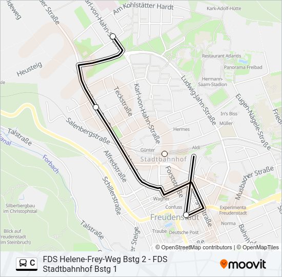 C Bus Line Map