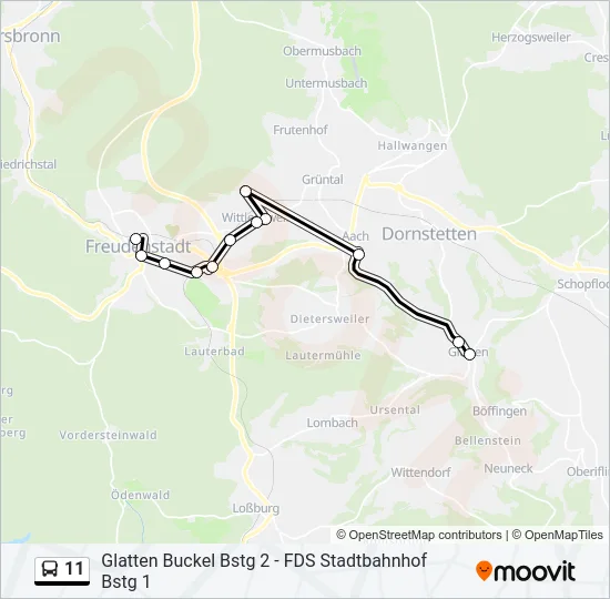 11 Bus Line Map