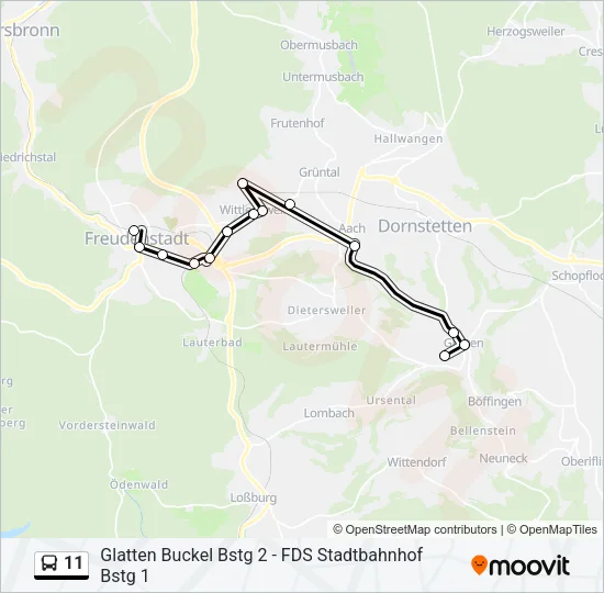 11 Bus Line Map