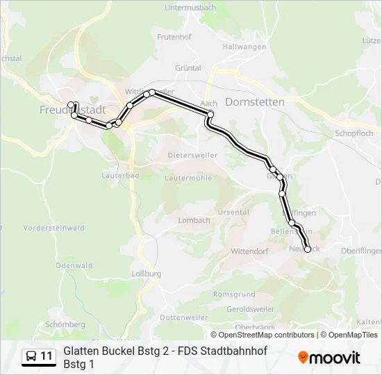 11 Bus Line Map