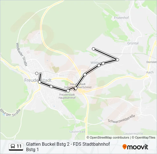11 Bus Line Map