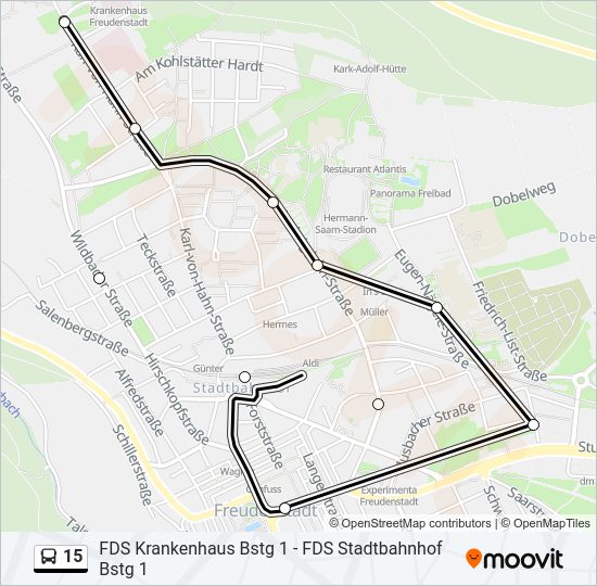 15 Bus Line Map