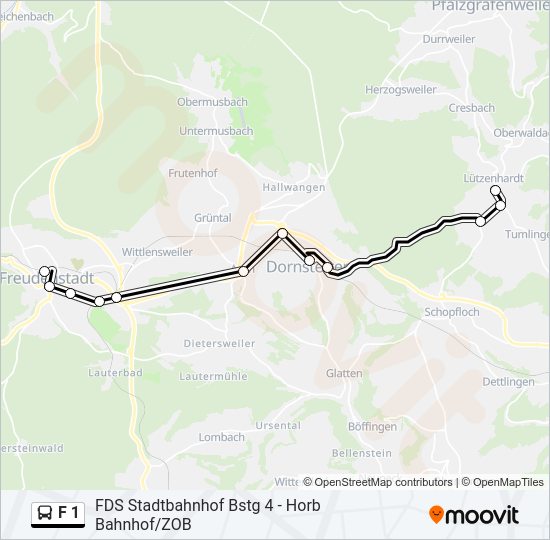 F 1 Bus Line Map