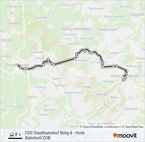 F 1 Bus Line Map