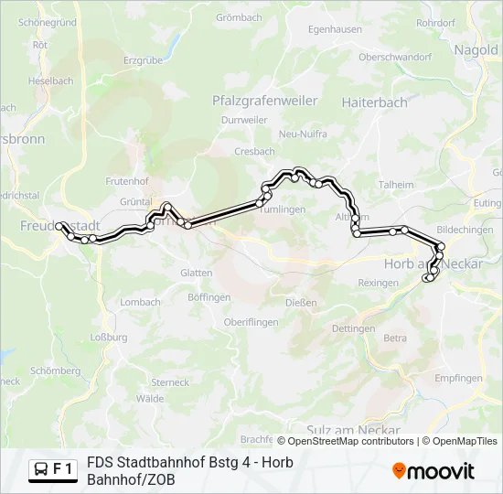 F 1 Bus Line Map