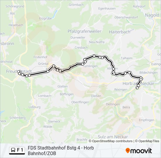 F 1 Bus Line Map
