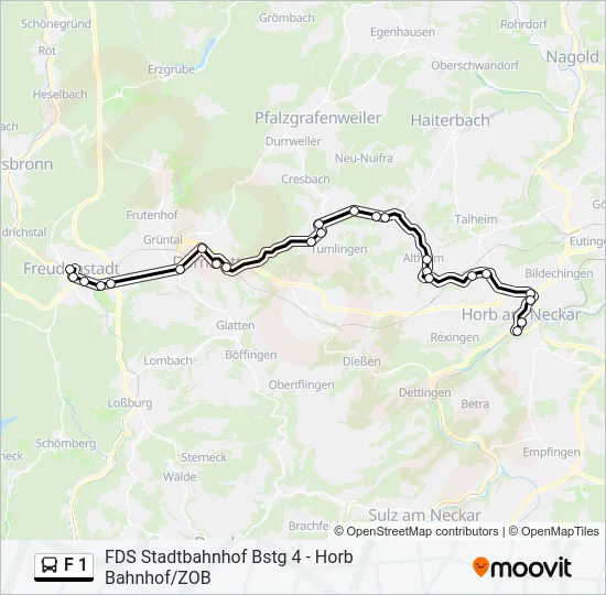 F 1 Bus Line Map