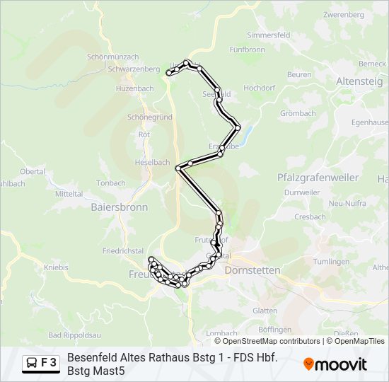 F 3 Bus Line Map