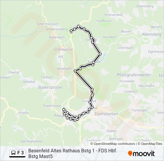 F 3 Bus Line Map