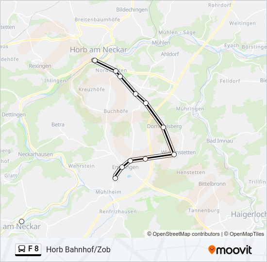 F 8 Bus Line Map