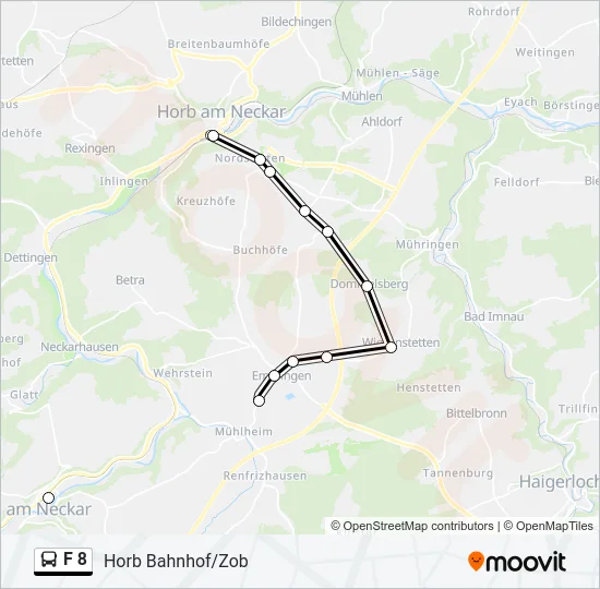 F 8 Bus Line Map
