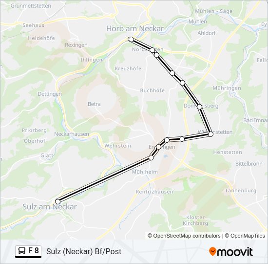 F 8 Bus Line Map