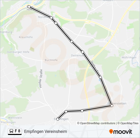 F 8 Bus Line Map