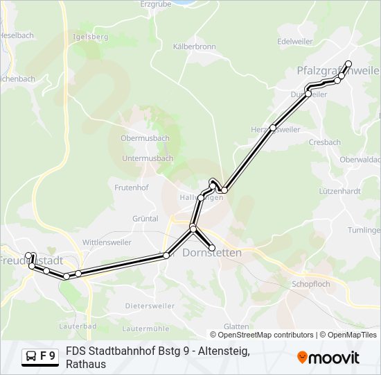 F 9 Bus Line Map