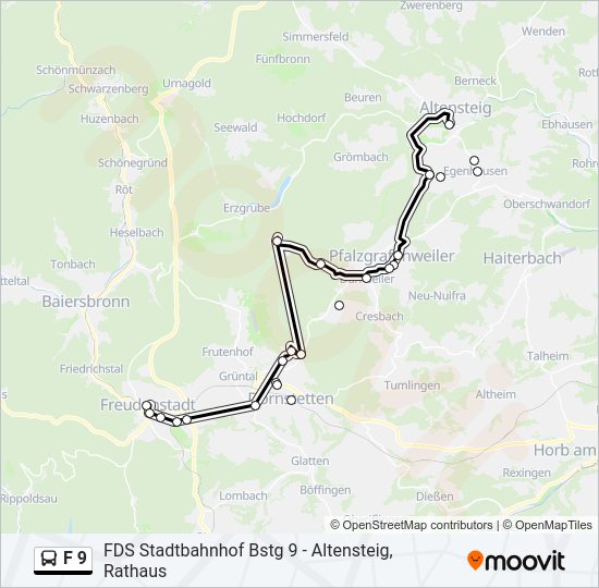 F 9 Bus Line Map