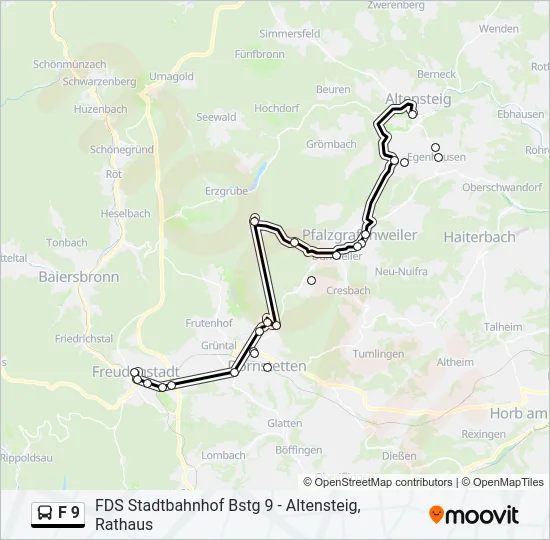 F 9 Bus Line Map