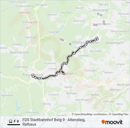 F 9 Bus Line Map
