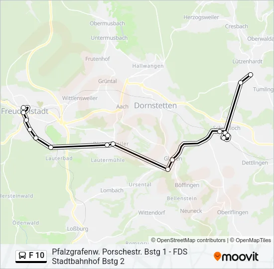 F 10 Bus Line Map
