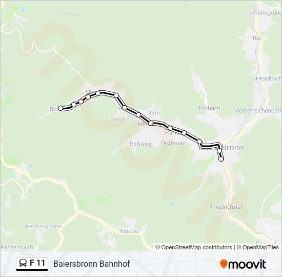 F 11 Bus Line Map