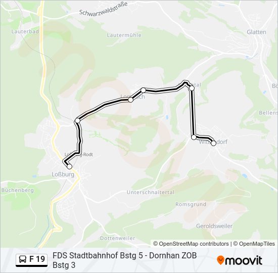 F 19 Bus Line Map