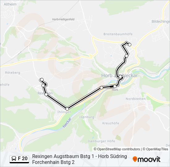 F 20 Bus Line Map