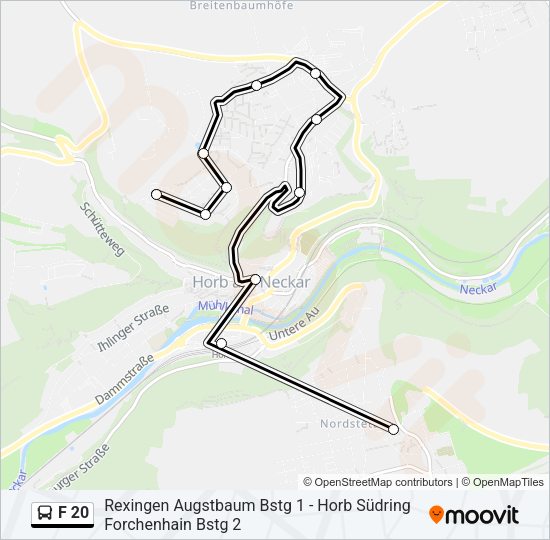 F 20 Bus Line Map