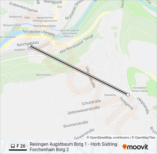 F 20 Bus Line Map