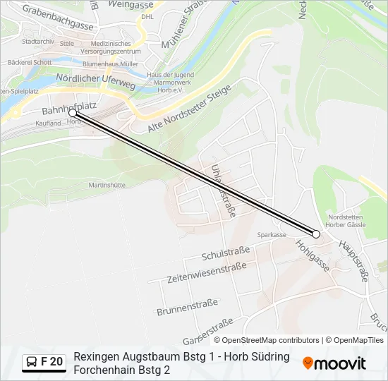 F 20 Bus Line Map