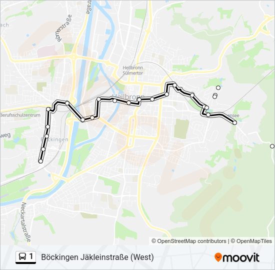 1 Bus Line Map